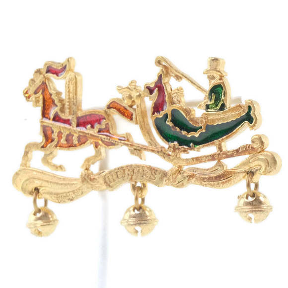Hermès Gold Gold Plated brooch - Picture 1 of 4